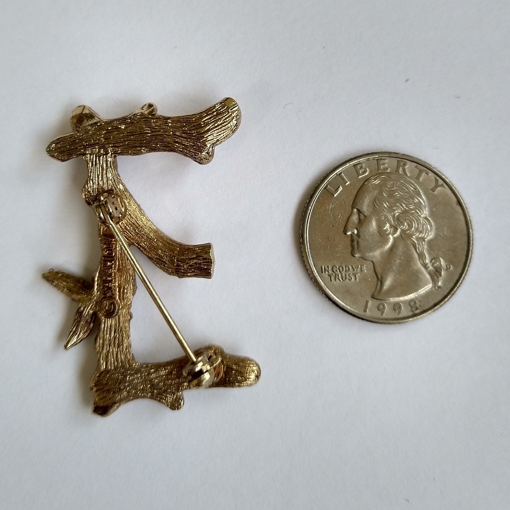 Gold Branch Brooch - Picture 2 of 3